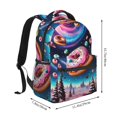 thumbnail image 2 of Pofeuu Starry Sky Pine Tree Donut Print Backpack for Men and Women - Basic Bookbag Casual Daypack Backpacks for College Work Travel-One Size, 2 of 5