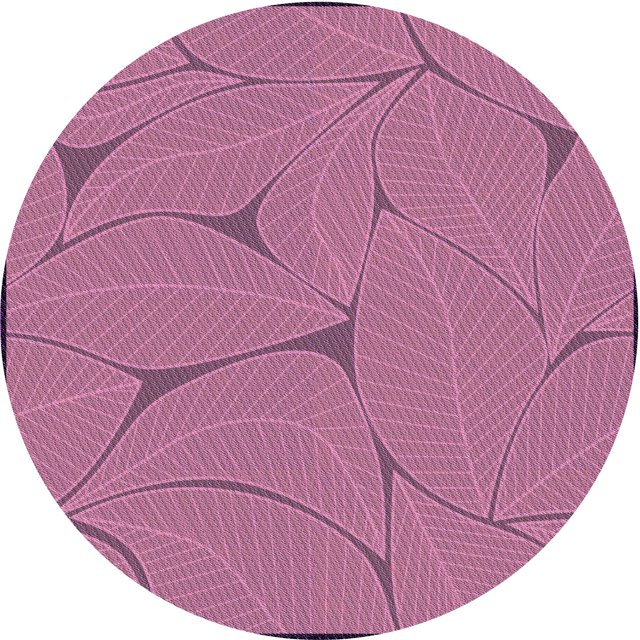 Ahgly Company Tapis d'Intérieur Rond Lavable en Machine Transitionnel Rose Vif, 5 Pieds Rond