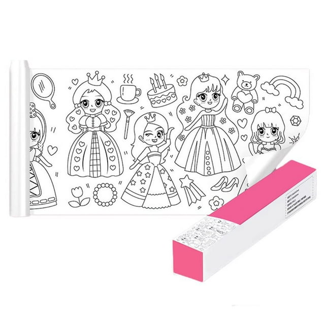 Children‘s Drawing Roll - Coloring Paper Roll for Kids Drawing Paper Roll DIY Painting Drawing Color Filling Paper 11.8 Inches