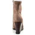 thumbnail image 3 of Journee Womens Hepburn Inside Zip Wedge Booties, 3 of 9