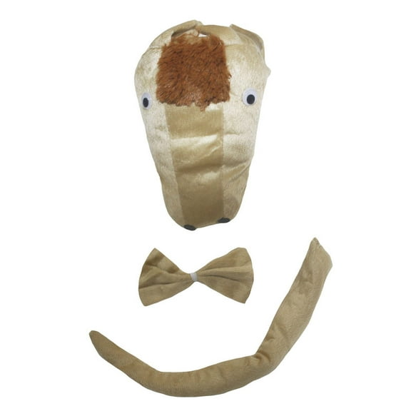 Petitebelle 3D Horse Headband Bowtie Tail 3pc Costume (Brown, One Size)