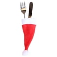 thumbnail image 5 of Christmas Hat Cap Tableware Cutlery Silverware Holder Pockets Spoon Spoon dinner Dinner Case Box Decoration Fork, 5 of 5