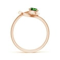 thumbnail image 2 of ANGARA Solitaire Lab Grown Emerald Infinity Knot Engagement Ring for Women in 14K Rose Gold (Size-5mm) | May Birthstone, Birthday, Anniversary, Jewelry Gift for Women | Lab-Grown Emerald Ring, 2 of 8