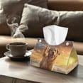 thumbnail image 4 of SEANATIVE Cute Dog Tissue Box Cover Tissue Box Holder Rectangular Organizer PU Leather Tissue Box Cover for Bathroom/Vanity Countertop/Office/Car/Nightstand/Dining Table, 4 of 7