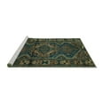 thumbnail image 2 of Ahgly Company Machine Washable Indoor Square Persian Turquoise Blue Traditional Area Rugs, 3' Square, 2 of 4
