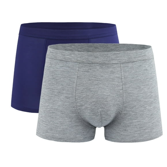 Qulqfy Mens Underwear Boxer Briefs 2 Pack Stretch Big & Tall Boxer Briefs Comfortable Breathable Moisture Wicking Men Underwear L