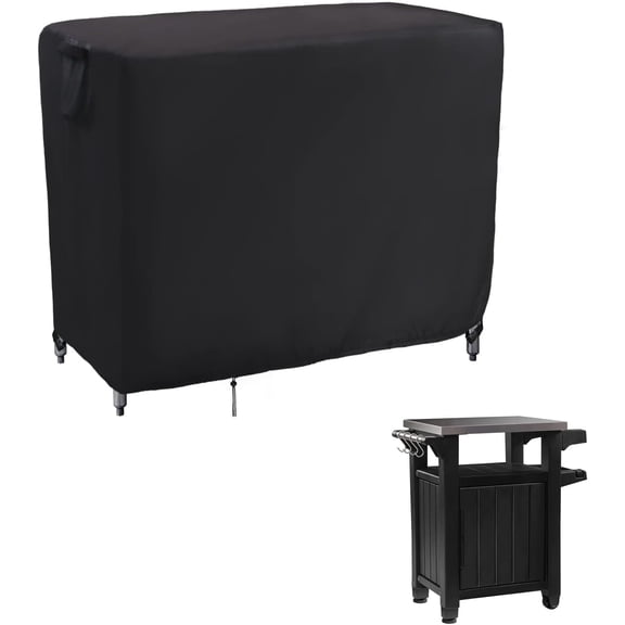 Kingling Prep Table Cover for 30 inch Keter Unity Table, Waterproof Outdoor Stainless Steel Table Cover Protection for Patio Metal Grill Work Table/Cart - 30''L x 24''W x 35''H