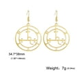 thumbnail image 5 of EUEAVAN Gold Sigil of Lilith Earrings Pagan Seal Mythology Wiccan Amulet Witchcraft Magickal, 5 of 5