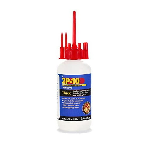 2P-10 - Thick – High Performance Heavy-Duty Super Glue - (Cyanoacrylate Adhesive) -10 oz/283g. Perfect Gap Filling Projects. 2-Part Adhesive. Activator Sold Separately (-Bottle)