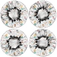 thumbnail image 2 of Shower Caps,Colorful Forest Princess Pattern Waterproof Shower Cap for Women 4 Pieces,Double Reusable Hair Cover for Shower PEVA Elastic Stretch Hem, 2 of 7