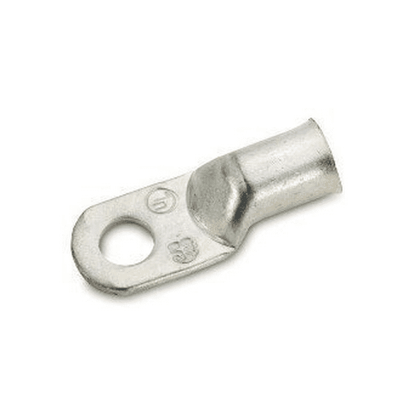 Crimp Supply 6 AWG Tinned Seamless Marine Lugs, 3/8" Post, 10 Pack