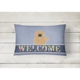 thumbnail image 2 of Carolines Treasures BB5725PW1216 Chow Chow Cream Welcome Canvas Fabric Decorative Pillow, 12H x16W, multicolor, 2 of 3