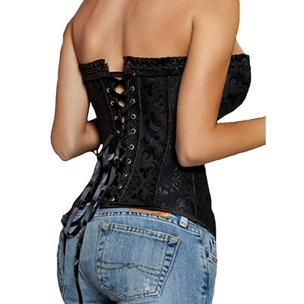 XBTCLXEBCO Women Sexy Corset Push Up Bustier Slim Crop Tops Strapless  Underbust Boned Waist Cincher Shapewear Party Clubwear (A#Apricot, Small)  at  Women's Clothing store