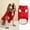 Red, variant on Dog Winter Coat Jacket Waterproof Windproof Warm Vest, Golden Hair Bear Winter Clothing, Double Fleece Lining, Suitable for Small, Medium and Large Dogs 09-Red XS