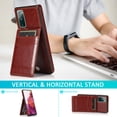 thumbnail image 2 of Mantto For Samsung S20 FE Case, Luxury Durable Shockproof Wallet Card Slots Case with Card Holder Pocket Back,PU Leather Kickstand Back Flip Cover For Samsung Galaxy S20 FE - Brown, 2 of 7