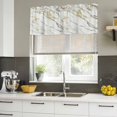 thumbnail image 4 of Golden Marble Curtain Valances for Windows, Kitchen Valance Window Treatments Panel 2 Pack, Vintage Abstract Modern Art Rod Pocket Short Curtains for Bathroom Bedroom 54 x 18 Inch, 4 of 8