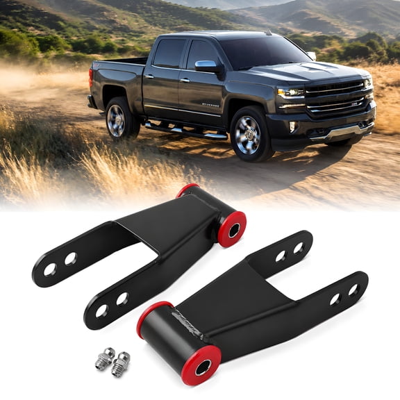 2" Rear Drop Lowering Shackle Suspension Kit Compatible with 1988-1998 Chevy & GMC C1500/C2500 1988-2019 Silverado Sierra 1500 Replaces # 410520