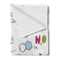 thumbnail image 2 of Educational Soft Flannel Fleece Throw Blanket, Doodle Style Hand Drawn Chemistry Composition Atom Molecules Flask, Cozy Plush for Indoor and Outdoor Use, 50" x 60", Green Blue Pink, by Ambesonne, 2 of 5