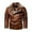 1 Brown, variant on Leather Jacket Mens Winter Fleece Faux Leather Jacket Zipper Warm Biker Jackets with Pockets Vintage Brando Style Motorbike Jackets Faux Shearling Thicken Outwear Casual Tops