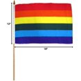 thumbnail image 2 of Rainbow Flag 12in x 18in Stick Flag, 2 of 2