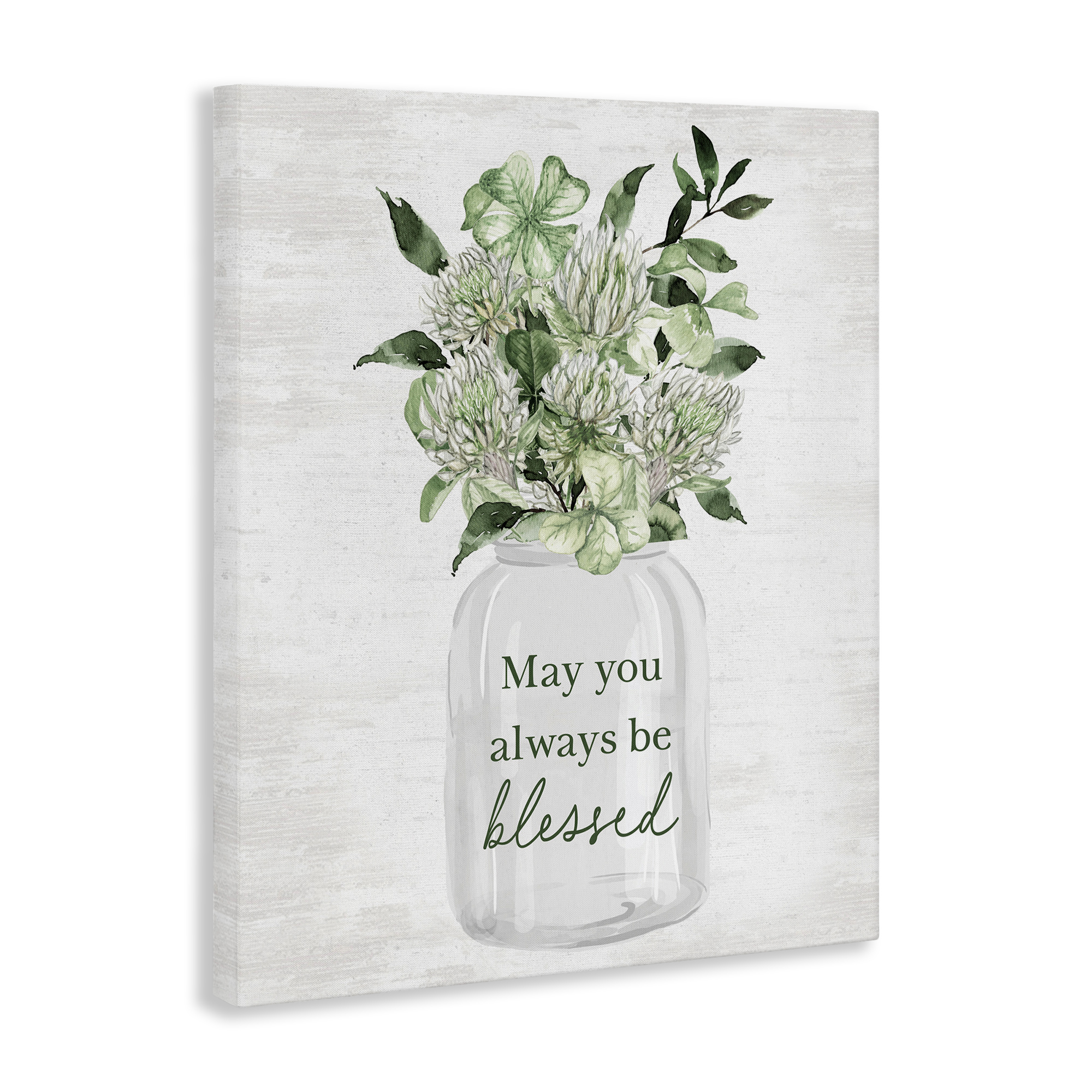 Stupell Industries Be Blessed Bouquet Botanical & Floral Painting Gallery Wrapped Canvas Art Print Wall Art, 16 x 20
