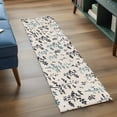 thumbnail image 3 of Grey Blue Botanical 2'x6' Runner Rugs for Hallway Kitchen Bedside Non Slip, Rustic Country Spring Floral Summer Leaf Entryway Rug Runners with Rubber Backing, Long Carpet Runner for Laundry Room, 3 of 8