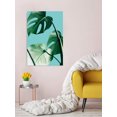 thumbnail image 2 of Awkward Styles Blue Room Decor Green Floral Unframed Artwork Inspirational Vinyl Artwork Beautiful Nature Art Home Decor Ideas Green Leaves Decor for Bathroom Inspirational Unframed Poster Prints, 2 of 3