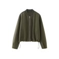 thumbnail image 3 of Chaqueta Bomber con cremallera y hebilla gruesa para mujer, abrigo de piloto suave, ropa de calle básica, abrigo cálido, nuevo, invierno, otoño, 3 of 5