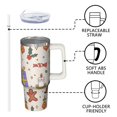 thumbnail image 3 of Winter Christmas Snowman 30oz Travel Coffee Mug with Handle and Straw, Holiday Stainless Steel Insulated Tumbler, Gift Water Bottle for Men Women, 3 of 5