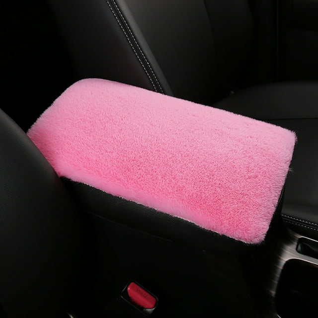 Furry Car Armrest Cover Car Center Console Cover Pad Car Soft Console Pad Wool Armrest Seat Box Cover Protector Universal Fit For Most Vehicles
