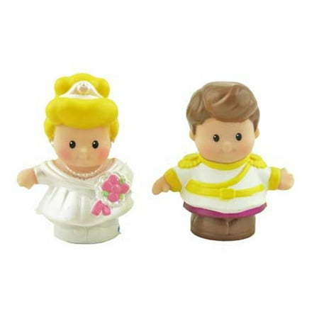 Little People Disney Princess Cinderella Castle Playset #CGK05 - Replacement Figures - One Cinderella in Wedding Dress and One Prince Charming in Royal Outfit