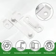 thumbnail image 2 of Uxcell 2-Pack Flip Latch Gate Latch, Cerradura deslizante de puerta de granero de 3 pulgadas para puerta de granero [Blanco mate], 2 of 7