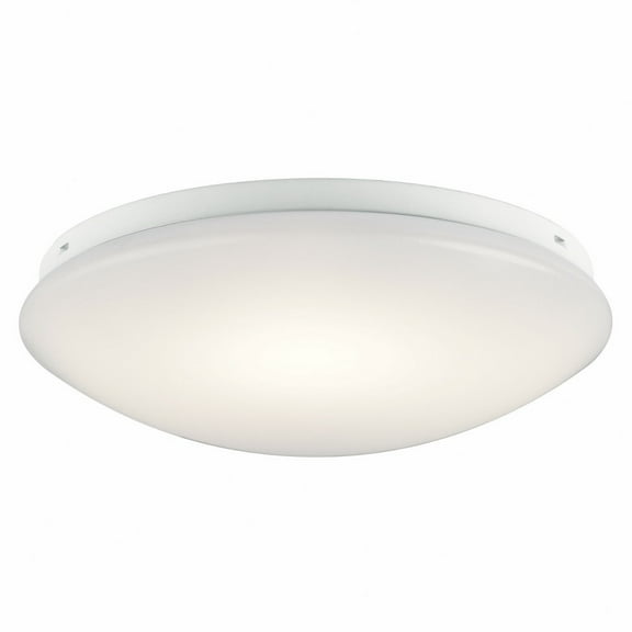 Kichler 10760WHLED 14" White Acrylic LED Flush Mount in White