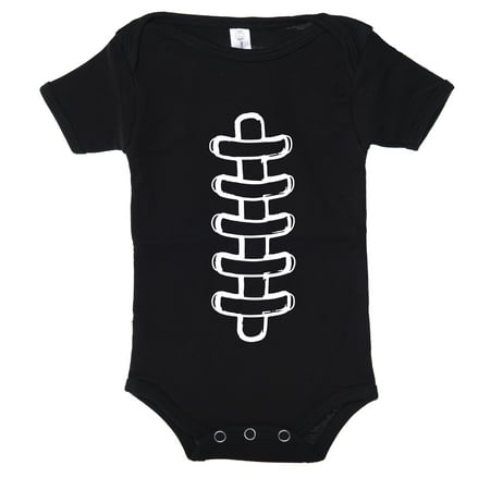 

Baby football one-piece romper Funny Baby bodysuit Graphic Baby Jumpers - Black CA165FOOTBALL S8 12-18