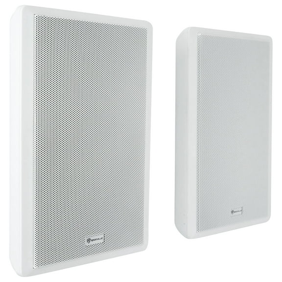Pair Rockville RockSlim 70W White 5.25" 70v Commercial Restaurant Wall Speakers
