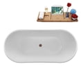 thumbnail image 6 of 67" Streamline B-408-159-BNK Soaking Freestanding Tub and Tray With Internal Drain in Brushed Nickel, 6 of 10