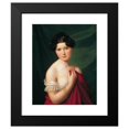 thumbnail image 2 of Ferdinand Georg Waldmüller 12x14 Black Modern Framed Museum Art Print Titled - The Court Actress Sophie Muller (1822), 2 of 5