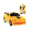 thumbnail image 1 of Carro Robot Transformer Amarillo Camaro Con Luz Juguete Niños Regalo, 1 of 13