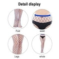 thumbnail image 3 of Medias de rejilla de cintura alta para mujer, medias de rejilla de cintura alta transparentes, talla única, 3 of 5