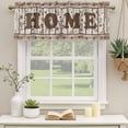 thumbnail image 2 of 2 Pack Valances for Window, Retro Farmhouse Short Curtains for Kitchen Bedroom Living Room, Country Star Berries Text Wooden Grain Rod Pocket Small Window Treatment Valance Drapes 42 x 18 Inch, 2 of 8