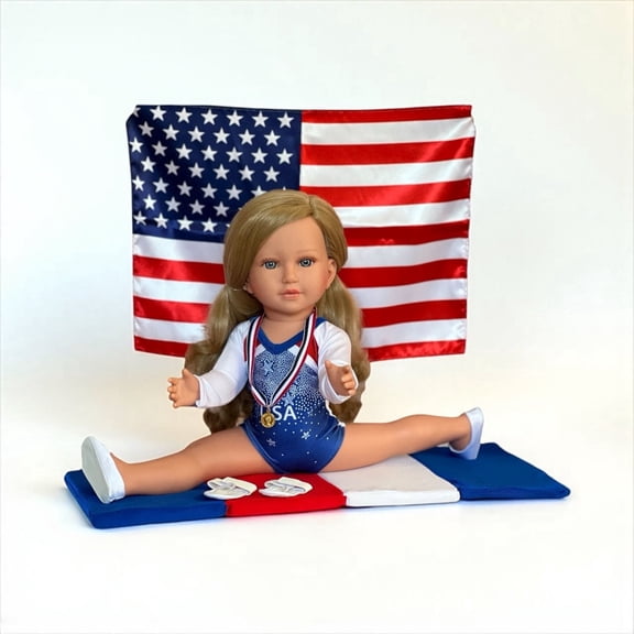 MBD® 18 Inch Doll's  Red Gymnastics Outfit Fits 18 Inch Kennedy and Friends Dolls and Other 18 Inch Fashion Girl Dolls- 18 Inch Doll Clothes