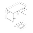 thumbnail image 4 of Monarch Specialties Computer Desk, Home Office, Laptop, Storage Drawers, 48"l, Work, Tempered Glass, Laminate, Grey, Clear, Contemporary, Modern, 4 of 4