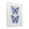 thumbnail image 4 of Ornate Toile Pattern Butterflies White Framed Print Under Glass, design by Lettered and Lined, 4 of 10