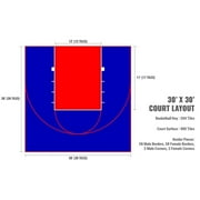 FlooringInc ProGame Outdoor Court Tiles, 12x12, 52 Tiles, 52 sq/ft, Victory Red