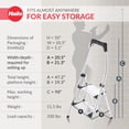 thumbnail image 4 of Hailo Folding Step Stool, 2 Step Ladder with Tray, K100, Silver, 4 of 12