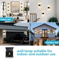 thumbnail image 5 of HKMGT 10W Modern Cube LED Outdoor Wall Sconce, Adjustable Light Angle, IP65 Waterproof, Black Aluminum Wall Wash 2 Pack, 5 of 10
