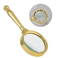 thumbnail image 2 of Handheld Sturdy Magnifying Glass, Watch Repairing Magnifier, For Antiques Stamps Golden, 2 of 8