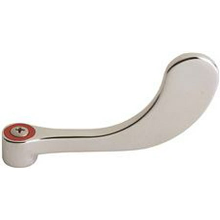 4 Wrist Blade - Chicago Faucets Antimicrobial Wrist Blade Handles With Hot And Cold Index Buttons, 4 In., Satin Chrome