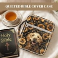 thumbnail image 7 of FOR U DESIGNS Golden Retriever Sunflower Print Bible Cover Bible Holder Case Handbag with Handle, Large Capacity Bible Carrier Tote Bag Study Bible Carrying Cases Christian Gifts, 7 of 7