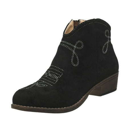 

NN Boots For Women Ankle Booties Women s Fashion Closed Toe Multi Strap Ankle Bootie Block Heel